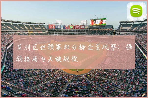 亚洲区世预赛积分榜全景观察:强弱格局与关键战役